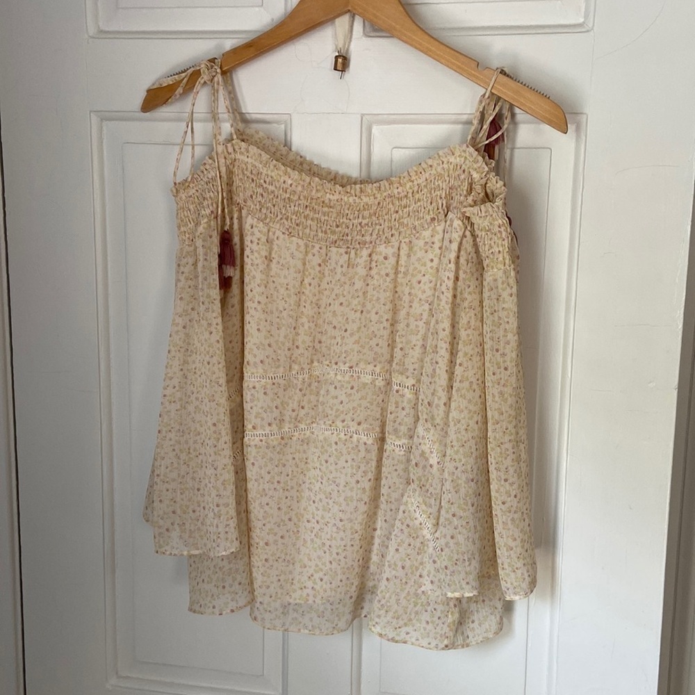 Rebecca Minkoff cold shoulder floral top
